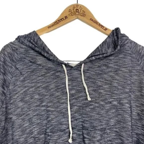 HOLLISTER WOMEN'S HIGH LOW GRAY HEATHERED CROPPED HOODIE SWEATSHIRT SIZE M/L - Picture 3 of 8